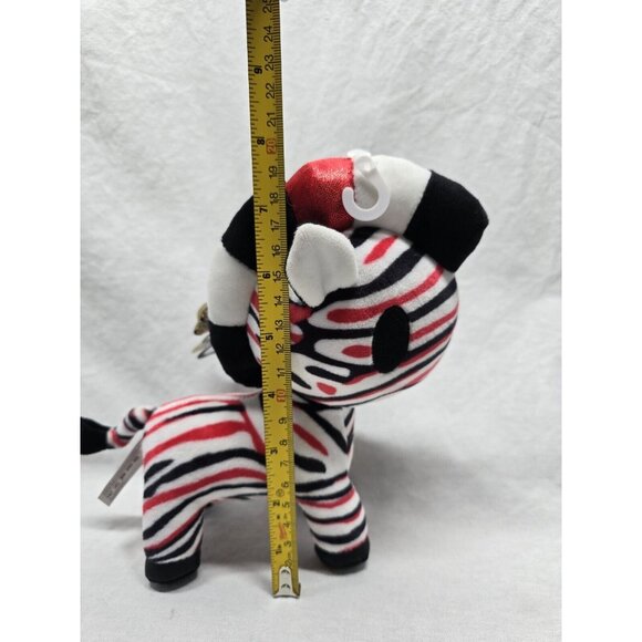 Tokidoki Unicorno Plush - ZAMBA (Small - 7.5 inch) - Red White Black Zebra - Picture 6 of 12